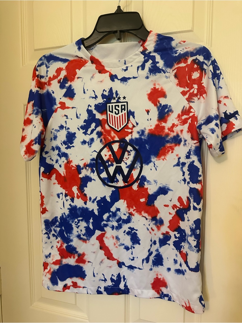 Team USA Kids Tie-Dye Soccer Jersey - Red & Blue